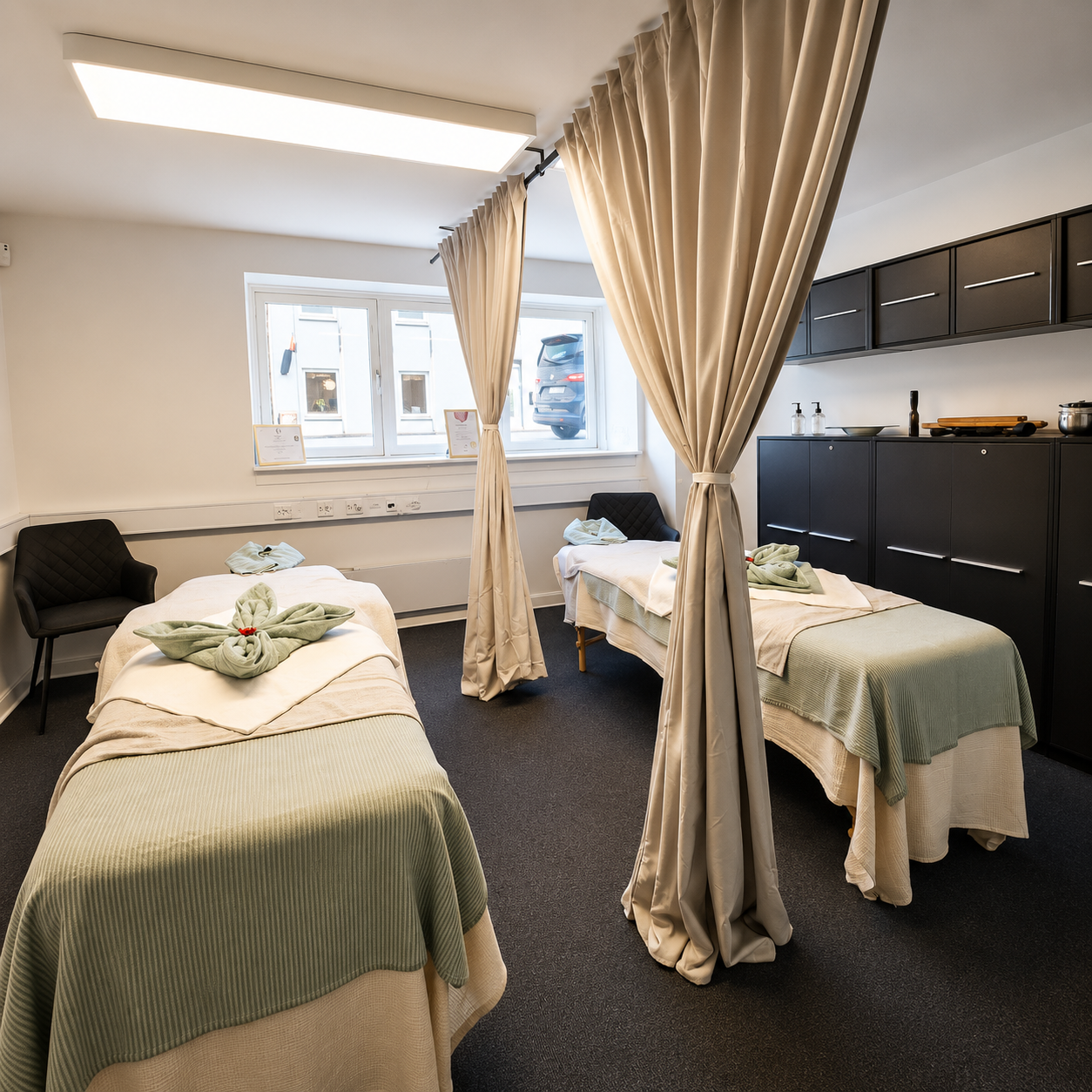 Behandlingsrum hos ThiWa Massage